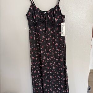 No Boundaries Black and Pink Floral Chemise